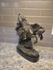 Vintage European Bronze Finery Viking Warrior Horse Bronze Sculpture