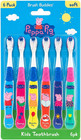 Children s Manual Toothbrushes Peppa Pig 6 Pack Soft Bristles Toddler Kid Size