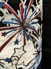 Bath   Body Works Fireworks 3 Wick Red  White   Blue Metal Candle Holder  2025  