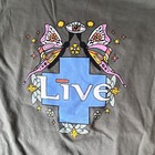 Live Lightning Crashes Green X-large T-shirt Butterfly Design Rock   Pop