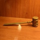 Vintage Brass Judge Gavel Collectible  