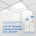 2 Pk 2x4 Led Flat Panel Light Remote Control 3000k-5000k Dimmable Office Troffer