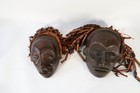 Set Of 3 Old Chokwe Mask - African Tribal - Hand Carved Wood Art