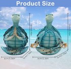 Bwtrq 2pcs Sea Turtle Meditating Yoga Statues - Beach   Home Office bedroom D   