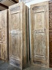 Vintage Bedroom Door Sunburst Carved Solid Wood Sliding Barn Door Closet Door 96