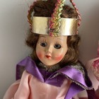 1950s Hard Plastic Painted Eyes 8    Blonde And Brunette Clothed Dolls Vintage
