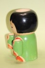 Vintage Japanese Kokeshi Doll  Toothpick   Chopstick Holder Signed Torao
