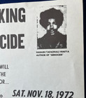 1972 H Rap Brown Benefit Poster Black Americana Genocide De Mau Mau Militant