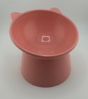 Raised Tilted Elevated Dog Cat Pet Bowl Plastic Food Water Dish Feeder Dispenser