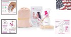 Silicone Breast Pump With Lid  Stopper  Strap  Pouch  Breastfeeding Essential   
