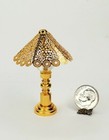 Vintage Artisan Brass Filigree Table Lamp 1 12 Dollhouse Miniature Home Decor