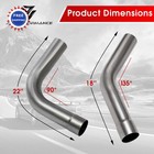 Stainless Steel Exhaust Pipe Kit 16 G 2 Pack 2 5 Inch T304 Yolando Custom Gauge