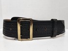Don Hume B101 Black Leather 2 25  Police Service Duty Belt Gold Buckle Sz 34