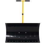 New      snow Shovel W wheels snow Pusher cushioned Adjustable Angle Handle Snow Rem