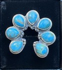 Kingman Turquoise Sterling Silver 37x33mm Naja Ring Adjustable 