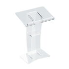 Acrylic Clear Podium Plexiglass Pulpit School Conference Church Curve Lectern Us