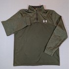 Under Armour Coldgear Mens 1 4 Zip Pullover Long Sleeve Olive Army Green Size M