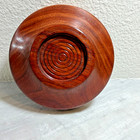 Hand Turned Mahogany Wood Bowl Beautiful Dark Wood Grain 6in Diameter X 2 75in