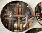 Set Of 5  purr-fect Places  Cat Kitten Collector Plates  Frederick  Casey trains