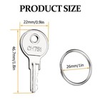 Ch751 Rv Keys For Campers Cabinets Push Locks  Spare Suitable Silver 
