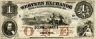 1857 Western Exchange Omaha City Nebraska Obsolete Currency Uncut Sheet