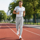 Adidas Tapered Athletic Pants Grey Team Issue 2  5 Pack New