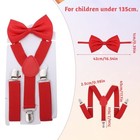 1 Set Kids Red Suspenders And Bow Tie  Adjustable Toddler Suspenders  Red Kids