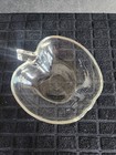 Apple Shaped Trinket Dish Clear Glass     5   4     1   