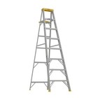 8 Ft  Aluminum Step Ladder 12 Ft  Reach Height With 250 Lb  Load Capacity Ground