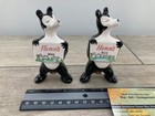 Vintage Hamms Beer Bear Salt Pepper Shakers Retro Cork Base Brewery Memorabilia