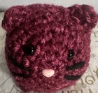 Handmade Crochet Amigurumi Stuffed Animals Lot Of 3  Purple Cat  owl And Hippo