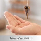 Tiger Eye Pendulum Crystal Stone  Faceted Pendulum Divination Tools  Dowsing