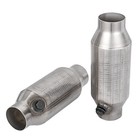 2pcs 2 5  Universal High Flow Performance Stainless Catalytic Converter 425250 