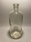 Vintage Usa Large Apothecary Medicine Bottle  Clear Glass Decorative 9   