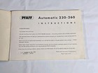 Genuine Original Pfaff 230 260 Industrial Sewing Machine Instruction Manual