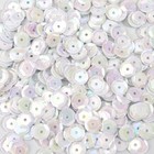 Sequins White Iris 8mm Round Cup  400 Pcs    4 000 Pcs Loose Hq  091 