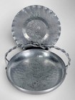 Vintage Everlast Hand Forged Aluminum Floral Serving Tray Bowl