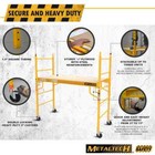 Jobsite 6 Ft  Baker Style Rolling Scaffold Platform 1100 Lbs  Load Capacity Stee