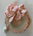 Group Of Three  3  Vintage Crocheted Round Needlebooks W felt Pages