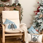  Christmas Pillow Covers 12x20 Set Of 4 For Xmas Decorations 12 x20  Blue