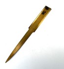Vintage National Steel   Copper Plate Brass Advertising Letter Opener Gold Usa