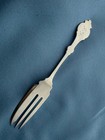 Newell Harding Coin Silver Medallion Pattern  Pickle Fork 6 3 4 Inches Mono