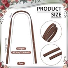 2pcs Leather Bag Strap Purse Replacement Strap 31 5  Handbag Handle Brown