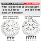 11 5    Front   Rear   Brake Rotors Polished For Harley Heritage Touring Dynas