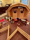Breyer Deluxe Two Stable Wooden Loft Barn With Corral   Multiple Accessories