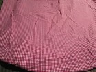 Pottery Barn Kids Red   White Gingham Check Fitted Crib Sheet 100  Cotton Nice