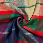 Winter Unisex 100  Cashmere Plaid Scotland Made Solid Striped Scarves Wool Scarf