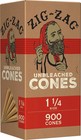 900ct Zig-zag Pre Rolled Cones Unbleached 1 1 4 Size Slow Burning Rolling Papers