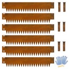 6pcs X 40 l Corten Steel Metal Landscape Edging With Clips Rusted Garden Edgings