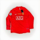 Retro Ronaldo Manchester United 2008 Ucl Final Long Sleeve Jersey - Men   s M